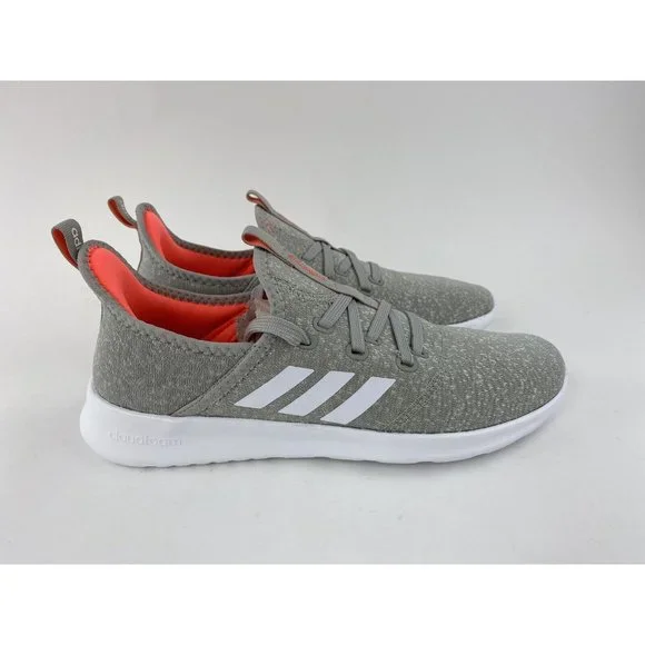 Adidas Cloudfoam Pure Metal Gray Women's Size 9.5 Sneakers Shoes Orange - Picture 9 of 12